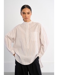 Chemise col Mao en coton