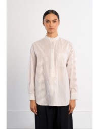 Camisa de mujer de manga larga, estampado de rayas.