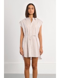 Cotton shirt mini dress
