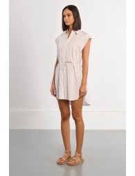 Mini-robe chemise en coton