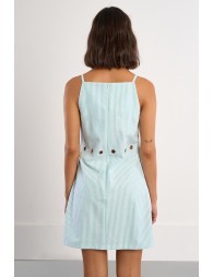 Robe mini rayée verte