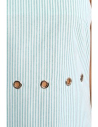 Robe mini rayée verte