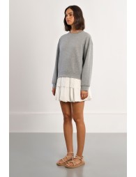 Sudadera de mujer de manga larga, con detalle de encaje.