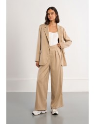 Blazer de mujer de manga larga, con cuello, solapa y estampado.