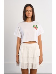 T-shirt crop, Fraises