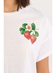 Crop T-shirt, Strawberries