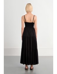 Smocked maxi dress with ruffles