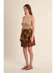 Short skater skirt, printed