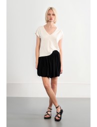 Short-sleeved knit with palm tree motifs