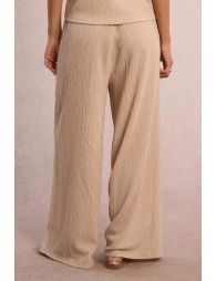 Straight, flowing trousers in semi-sheer