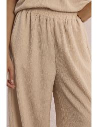 Pantalon droit et fluide en semi-transparence