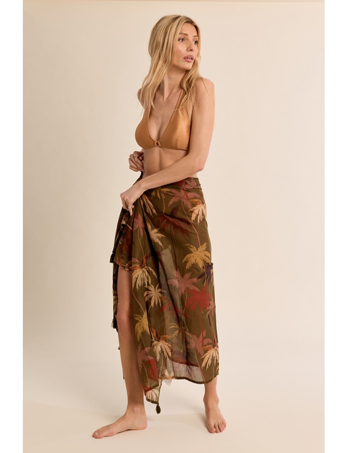 Pareo de mujer largo, con estampado.