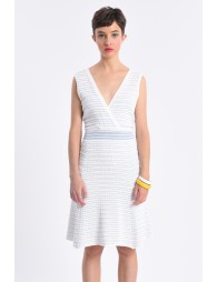 Midi knitted graphic dress
