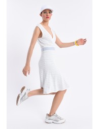 Midi knitted graphic dress