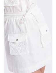Pocket mini skirt in English lace