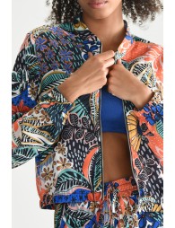 Floral Printed zip jacket