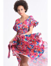 Midi floral print dress