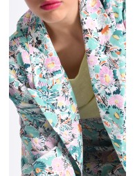 Blazerde manga larga, con estampado floral