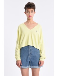 Wide armhole crop sweater