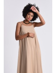 Flared back dress with knot
