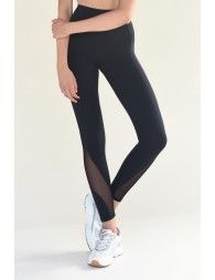 Legging en tejido suave, con transparencia